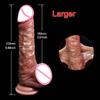 Realistischer Dildo für Frauen Echte Haut Silikon Penis Gleitende Hoden Saugnapf Schwanz 18+ Lesbische Sexspielzeuge Strap-On Dildos