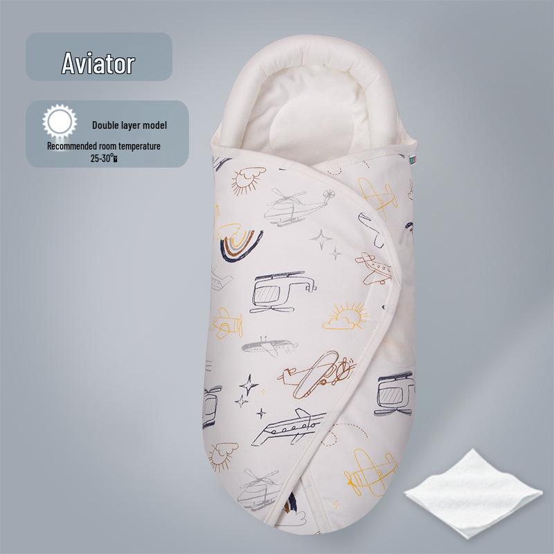 Biduole Reine Baumwolle Baby Puckdecke - Neugeborenen Anti-Schreck-Schlafsack für Frühling & Sommer