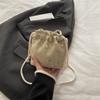 Elegant Straw Bag Lace Woven Beach Bag Leisure Drawstring Bucket Bag  Vacation