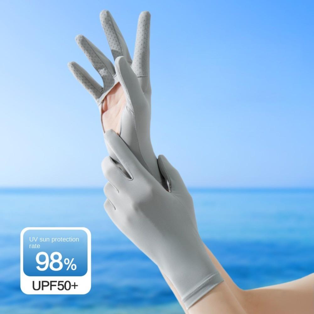 

Anti-uv Ice Silk Gloves Touch Screen Sunscreen Gloves Bridal Wedding Gloves Outdoor Sports