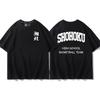 Cool anime Slam Dunk cartoon short-sleeved T-shirt for men summer front and back print loose clothes around Yukawa Kaede