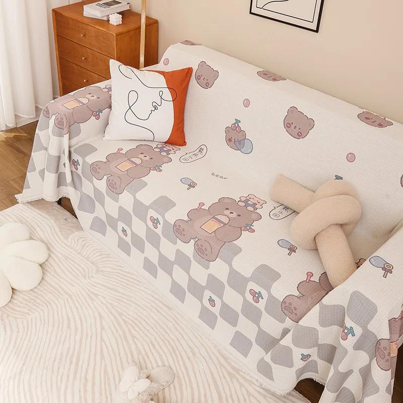 Nordic Sofa Towel All-purpose Modern and Simple Sofa Cover Cloth Double-sided Sofa Cover Blanket Anti-cat Scratching Couch Cover