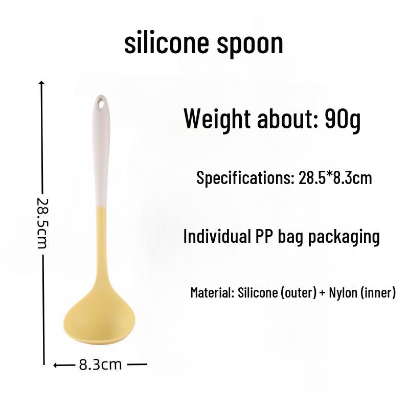 In-Stock Large Silicone Soup Ladle and Spatula for Kitchen Use