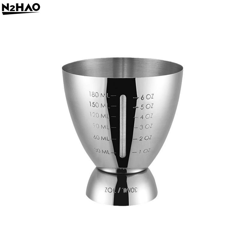 Bar Cocktail Jigger Messbecher Eiförmig Doppel 1-6 Unzen Messjigger, Edelstahlwerkzeuge Mit Skala