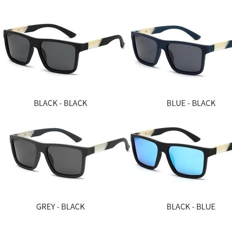 Stylish Polarized Sunglasses for Men Fashionable Square-Frame UV-Protective UV400 Shades Eyewear High-End Classic Driving Shades