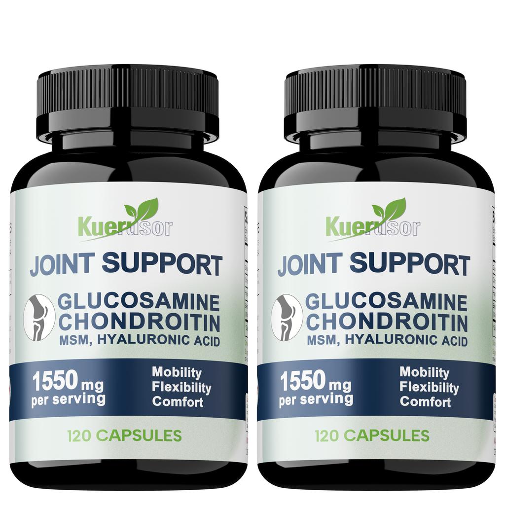 Joint Support Glucosamine Chondroitin Hyaluronic Acid Capsules 120 Count 1550mg — Mobility Support, Flexibility, Joint Comfort, Daily Wellness