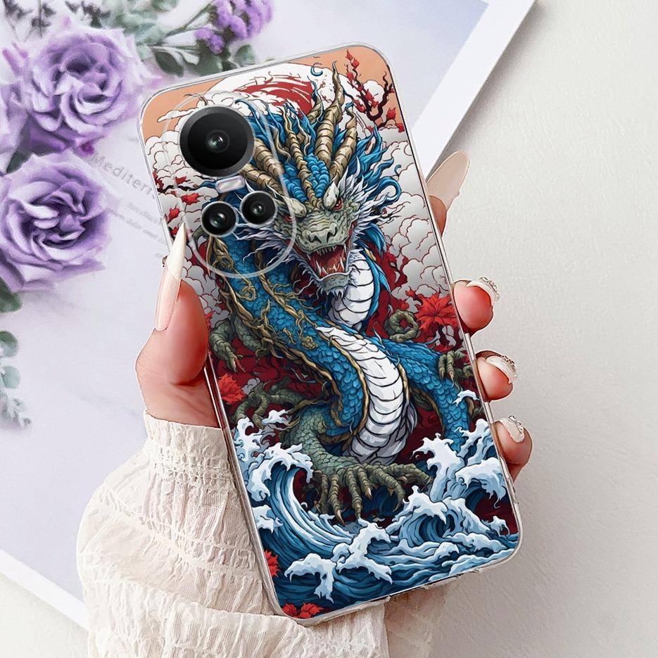 For Oppo Reno 10 5G Case CPH2531 Luxury Fashion Painted Cover Soft Slim Phone Case For Oppo Reno 10 Pro Plus Reno10 Pro+ 5G Bags
