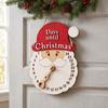 Rustic Holiday Decor Christmas Advent Calendar Wooden Hanging Sign, 24 Days Welcome Sign with Rope, Decorative Wall Santa Countdown Decorations