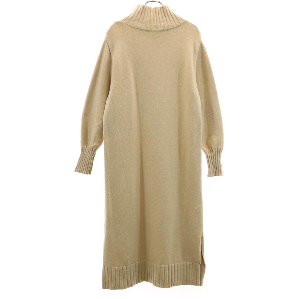 FRAY I.D Long Sleeve Knit Long Dress F Beige Women Used