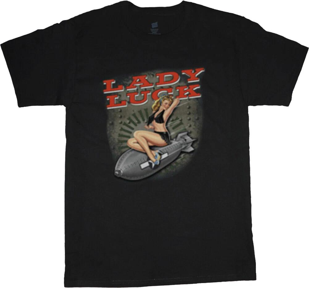Lady Luck Pin-up Calendar Girl T-shirt Mens Clothing Apparel XXL