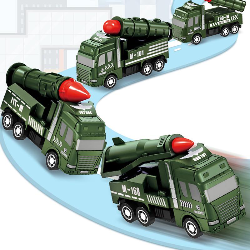 1Pcs Kids Toy Car Inertia Sanitation Truck Models Pull Back Military Engineering Vehicle Fire Engine Boys Toys Children Gift