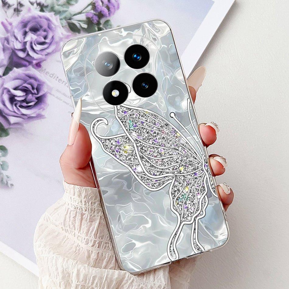 For Xiaomi Redmi Note 14 Pro+ Elegant Floral Butterfly Phone Case For Redmi Note14 Pro Plus 5G Soft Silicone TPU Cases