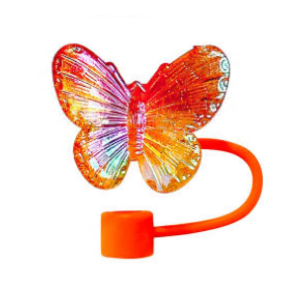 1PC Laser Butterfly Straw Plug Dust Cap For Stanley 30&40Oz Tumbler Reusable 10mm Sippy Cover Water Cup Decoration Accessories