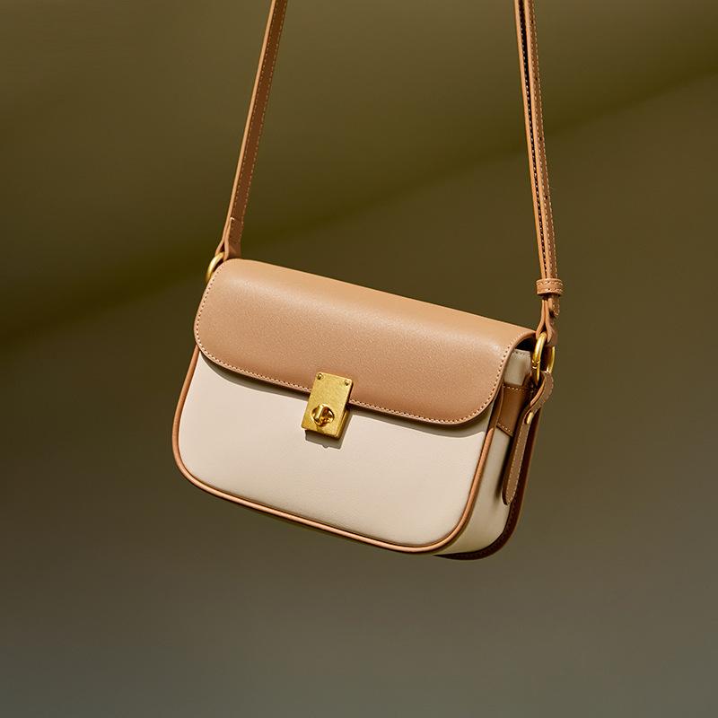 Mrs. Qiao Bag Women 2025 New Versatile Crossbody Bag High-End Small Square Bag Genuine Leather Women's Shoulder Bag