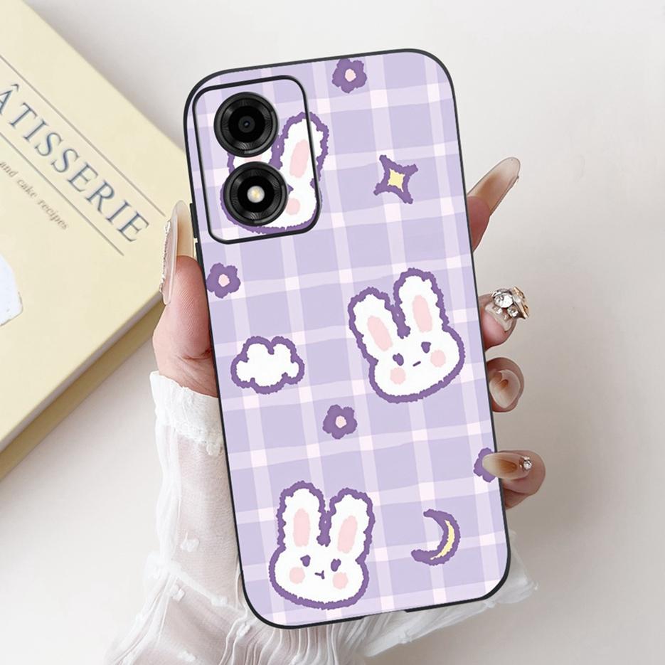 For Motorola Moto E13 Case Moto E14 E15 Cute Cat Rabbit Cartoon Cover Shockproof Phone Case For Motorola Moto E15 E 13 14 Fundas