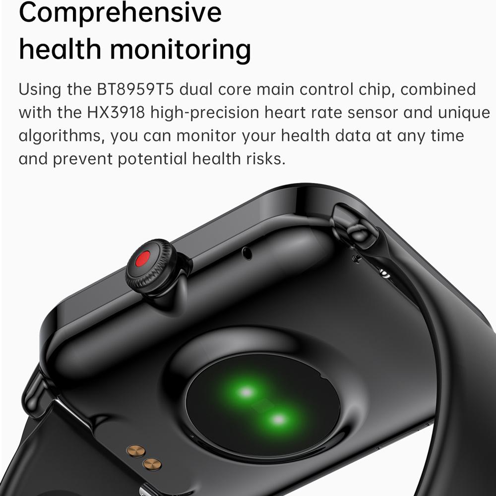 NY39 1,83-Zoll Smartwatch Bluetooth-kompatibles Anrufen Schlaf Herzfrequenz Gesundheitsüberwachung Wasserdicht Sportuhr