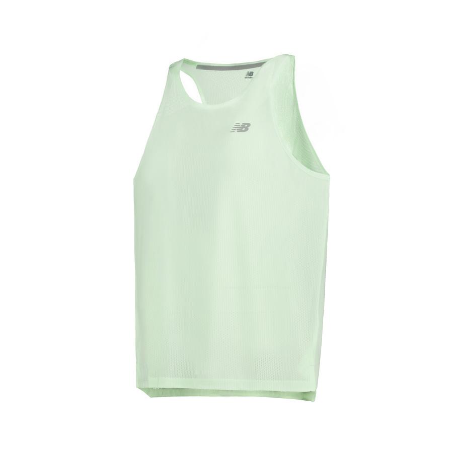 New Balance Tank Tops Men s Muskmelon Green Crew Neck Moderate Racerback MT41250-MEW 2XL