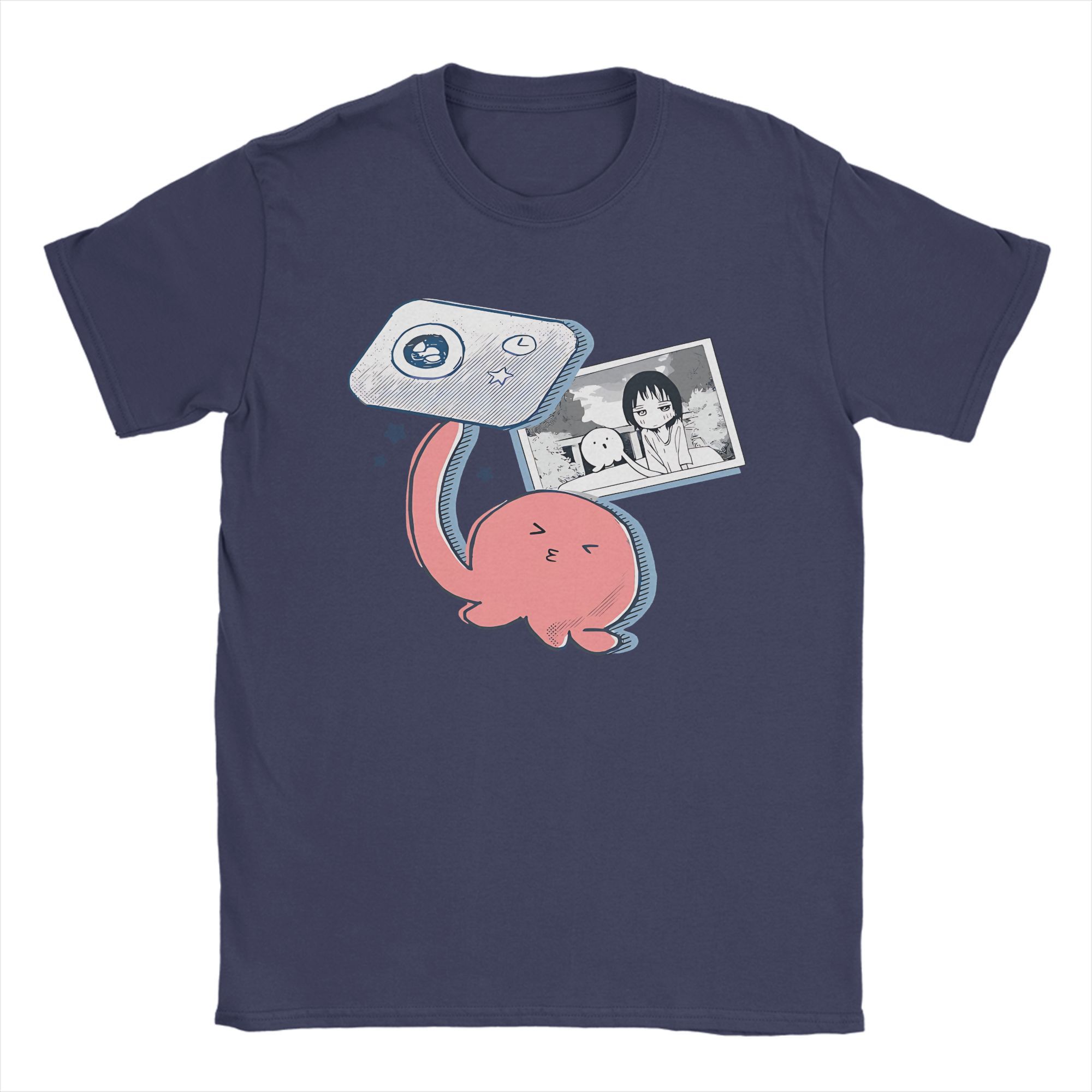 

Takopii and Shizuka T Shirt Men s Y2K Casual Cotton T Shirts Beach Round Neck Hipster Tee Shirt Print Plus Size Clothing 4XL