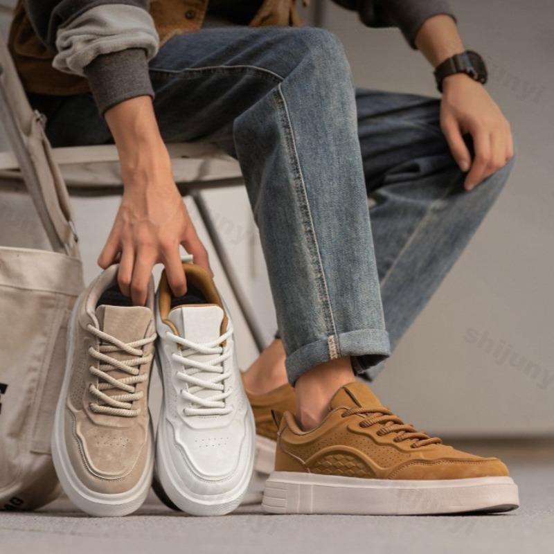 Fashion 2025 Autumn New Retro Low Top Thick Soled Casual Shoes for Men Fashion Trend Versatile Comforatble Breathable Platform sneakers