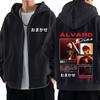 Alvaro Diaz Omakase Album Tour Print Zipper Hoodie Men Women Fashion Sweatshirts Casual Hip-hop Zip Up Jacket Streetwear