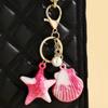Colorful Shell Keychain Resin Shell Pendant Handmade Shell Key Ring  Car Key Holder