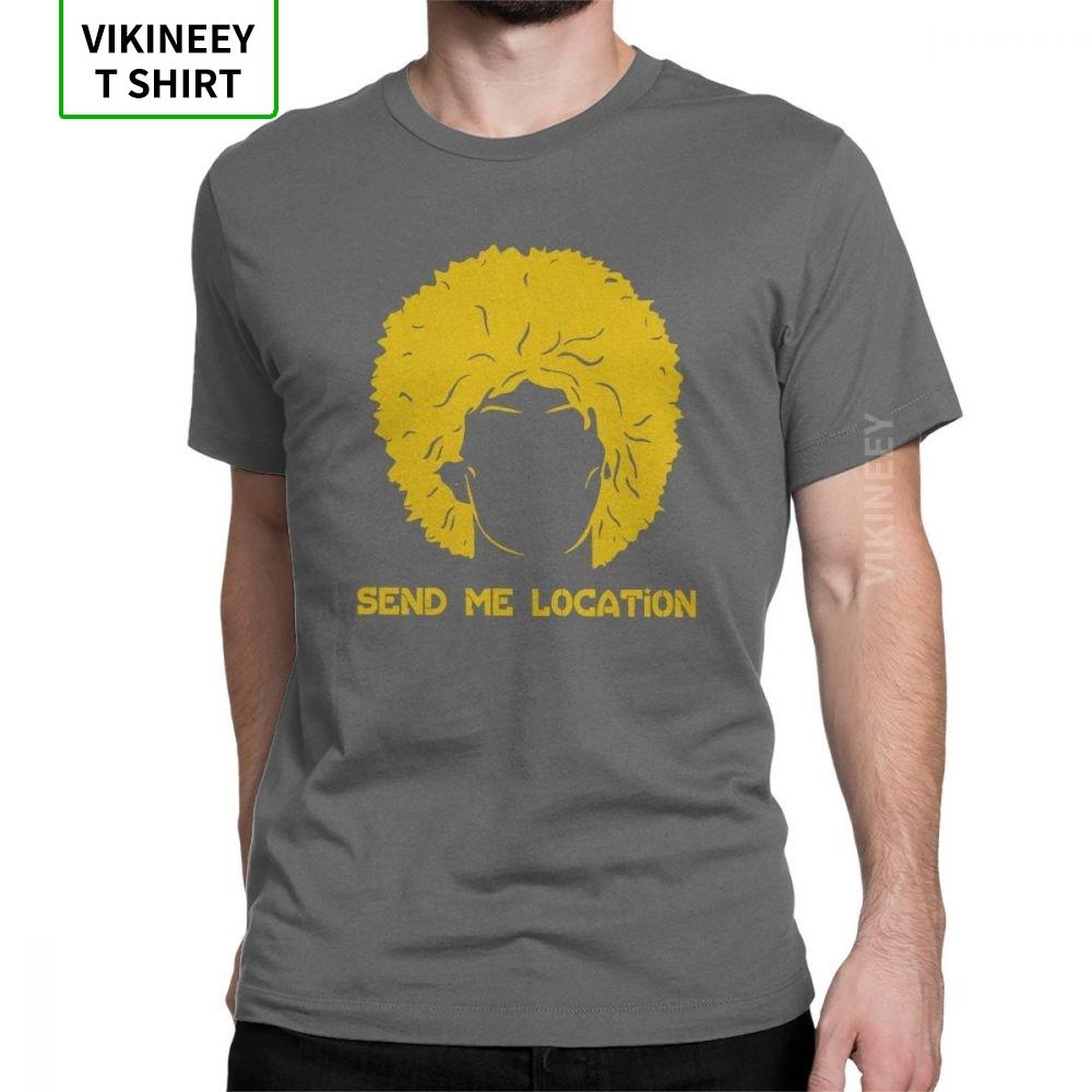 

Men T Shirt Send Me Location Awesome Short Sleeve Khabib Nurmagomedov Meme Tees Crewneck Clothes 100% Cotton 3XL T-Shirt 5XL різнокольоровий