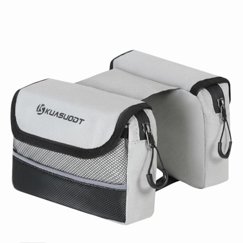 Waterproof Bicycle Front Beam Bag Oxford Cloth Mountain Bike Crossbar Bag  Cycling Accessories серый