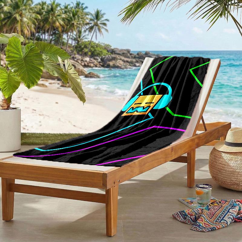 Geometry Dash Módní osuška: Ideální pro letní dobrodružství Měkké, savé a rychle schnoucí vhodné pro plavání a koupání