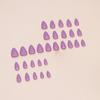 Solid Color Fake Nails Wearing Nail Light Purple Removable Nail Art Piece Simple Nail Piece European And American Almond Nail Patch