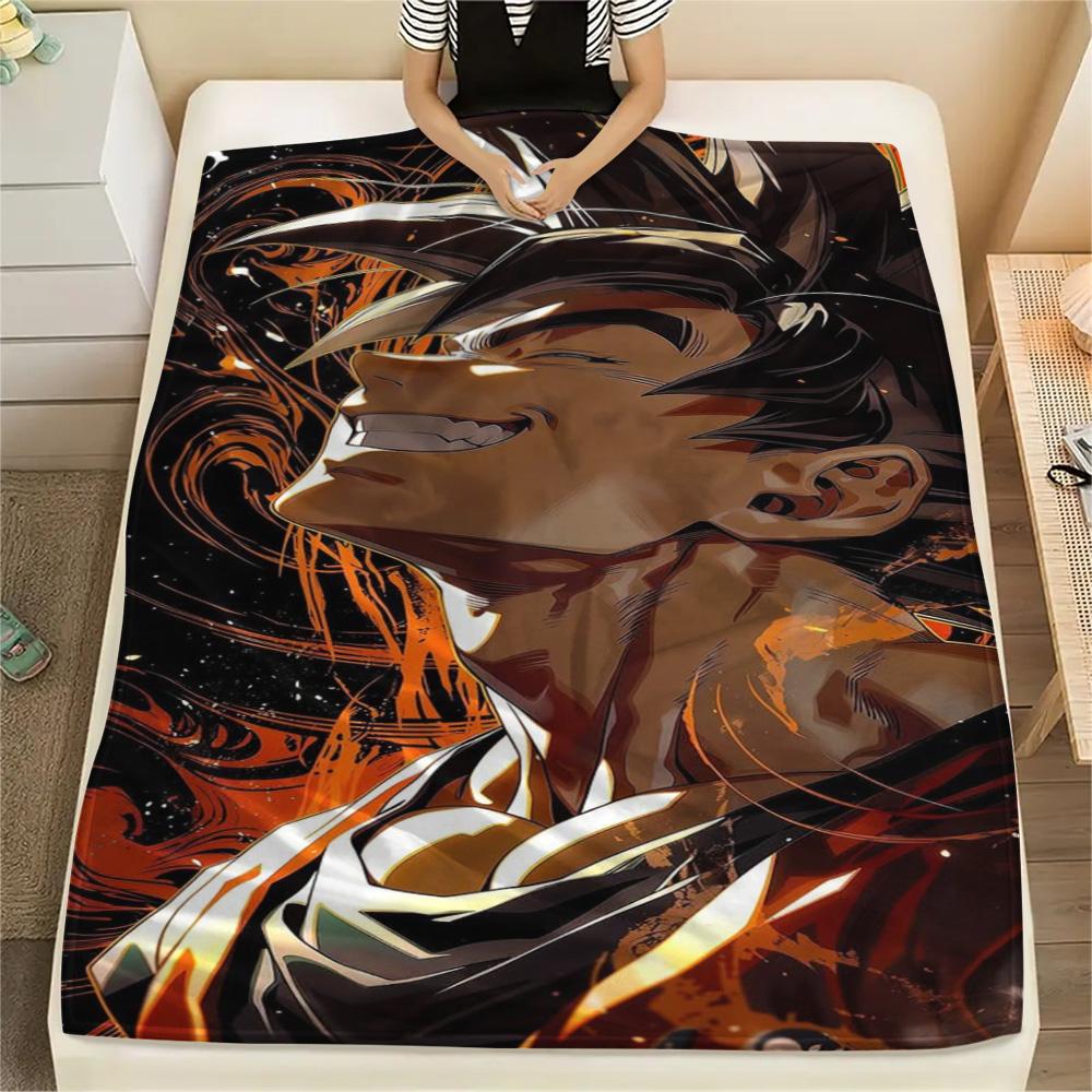 

Goku Outdoor Indoor Dual Use Flannel Blanket, Warm Printed Cover for Bedroom, Sofa, Picnic & Travel.-TING 75x90cm