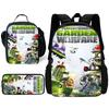 Child Hot Game For P-Plantss Vs Z-Zombiess School Backpack with Lunch Bags ,Pencil Bags ,School Bags for Boys Girls Best Gift