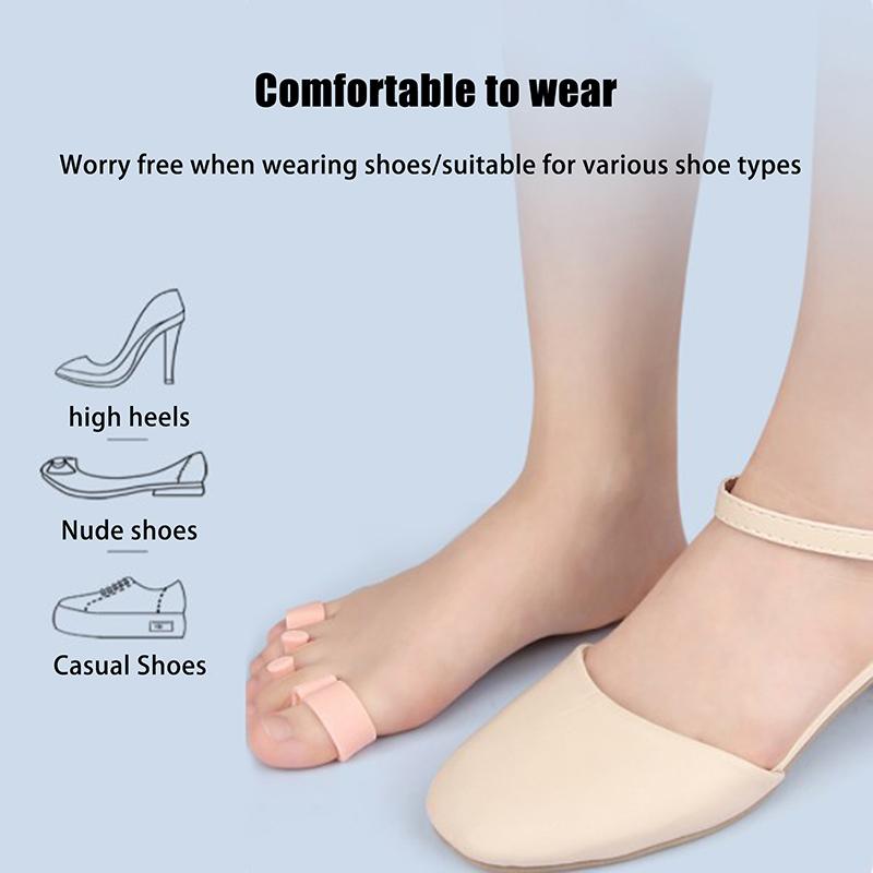 2Pcs Sebs Finger Toe Separator 2 Colors Flexible Thumb Valgus Corrector Relieve Thumb Valgus Foot Care