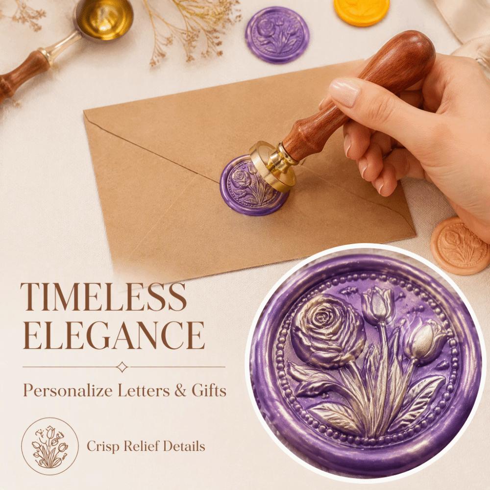 20 Pcs/set 20 Pcs/set Vintage Rose Wax Seal Set Valentine's Day Halloween Christmas