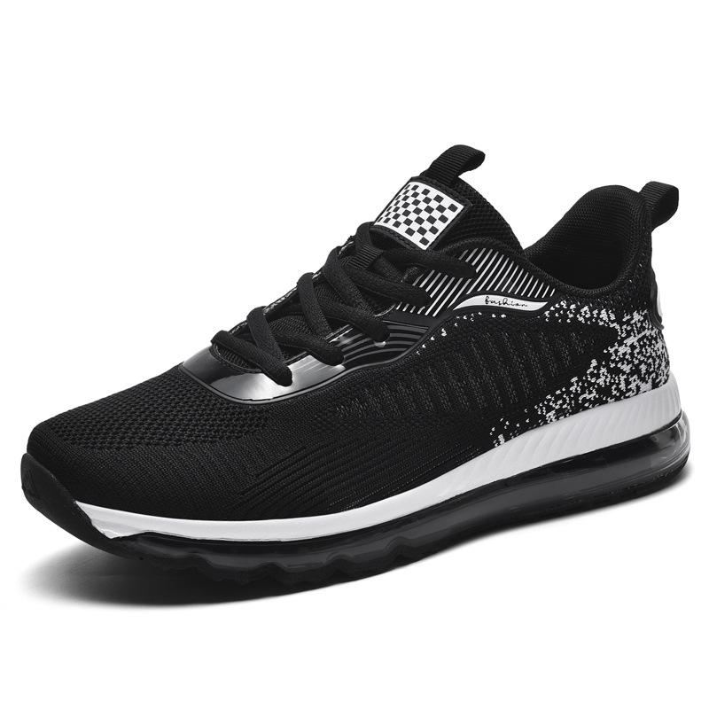 Spring Men's Sports Shoes Full Palm Air Cushion Student Mesh Running Shoes Teen Large Size Men's Shoes