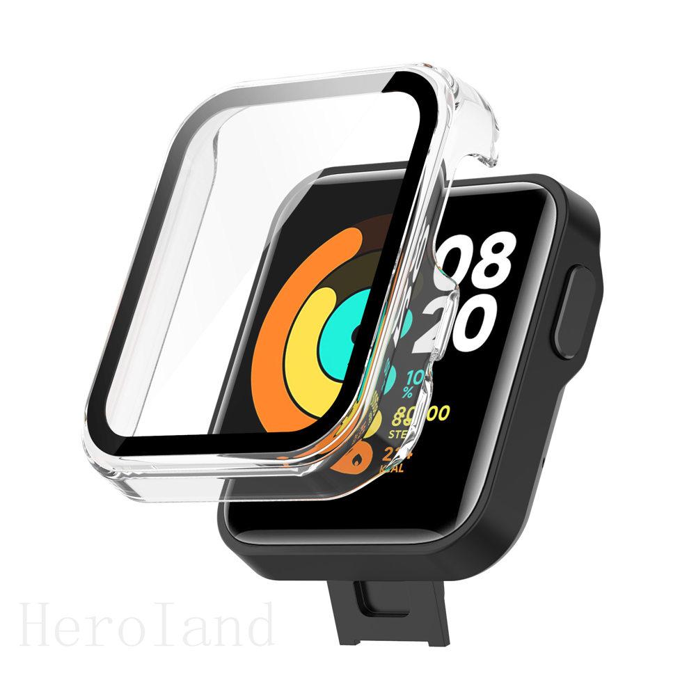 Vollständige Schutzhülle für Xiaomi Mi Watch Lite Glas Displayschutzhülle für Redmi Watch 2 lite Abdeckung Hartschale Bumper