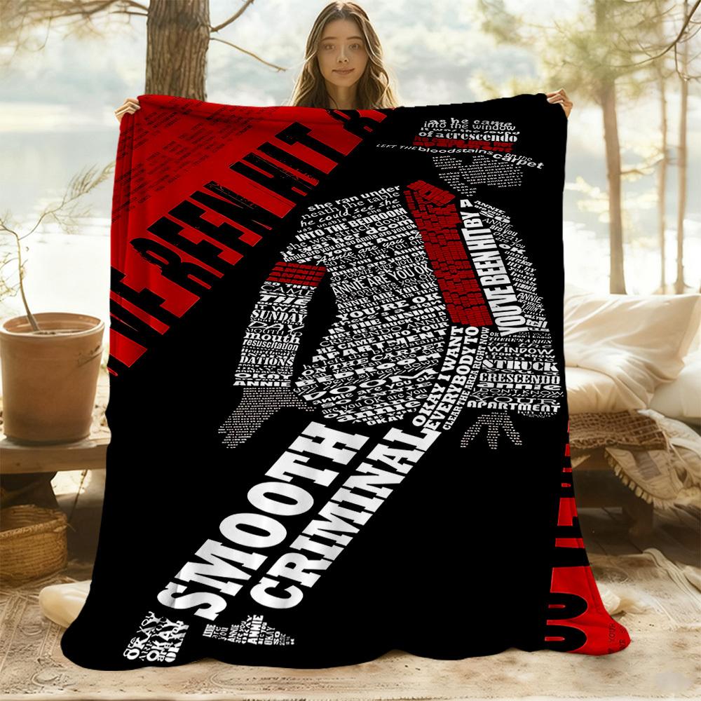 1pc Michael Jackson Outdoor Blanket Lightweight Flannel, Soft & Warm, All Season Use for Sofa, Outdoor, Camping, Living Room, Office, Chair