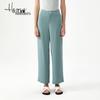Women's Solid Casual Wide-Leg Woven Trousers