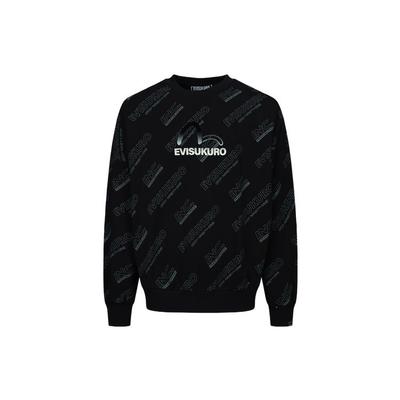 Letter Logo All Over Print Pullover Sweatshirt Men Sweatshirt Black 2ESGNM3SW426LFCT