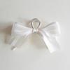 Fluid ribbon hair clip (White)