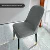 Nordic Silver Fox Fleece Curved Dining Table Chair Cover Universal Dining Chair Cover All-inclusive Elastic Stool Cover Non-slip Seat