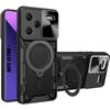 Case - Xiaomi - Redmi Note 13 Pro+ 5G - Armor - Rotating Ring-stand - Black
