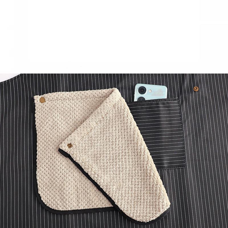 Sleeveless Cross Back Restaurant Uniform Removable Hand Towel Anti Fouling Cooking Baking Waterproof Kitchen Apron