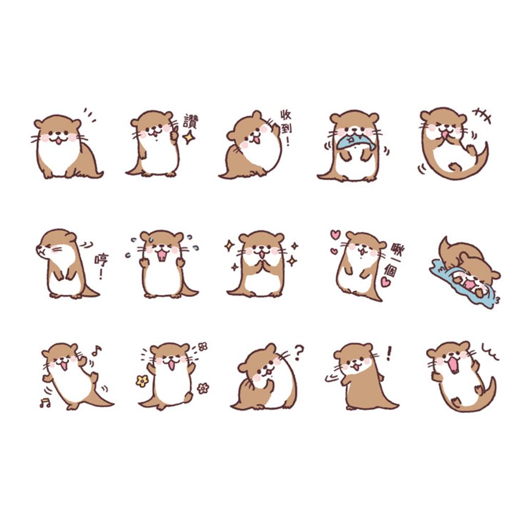45Pcs Cartoon Animal Stickers Cute Different Pattern Self Adhesive Easily Peel Off Laptop Stickers f