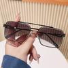 Fashionable Double Bridge Cut-Edge Sunglasses UV Protection Luxury Metal Shades Gradient Lens Sun Glasses for Men and Women