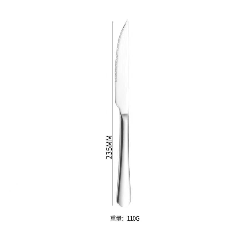 Moonlight stainless steel tableware knife spoon fork dessert spoon creative restaurant simple high-end western food steak knife