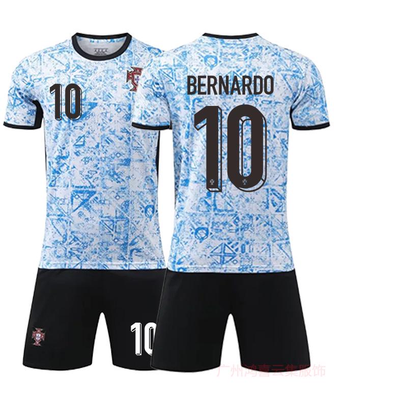 2024 Portugal Away Jersey Set: European Championship — CR7 #7, Bruno Fernandes #8B, Rafael Leão #17