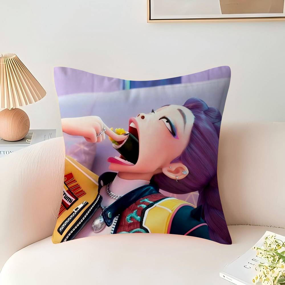 Dämonenjäger Rumi Kissenbezug Schlafzimmer Sofa Dekorative Kissenhülle mit Reißverschluss Weicher Kissenbezug