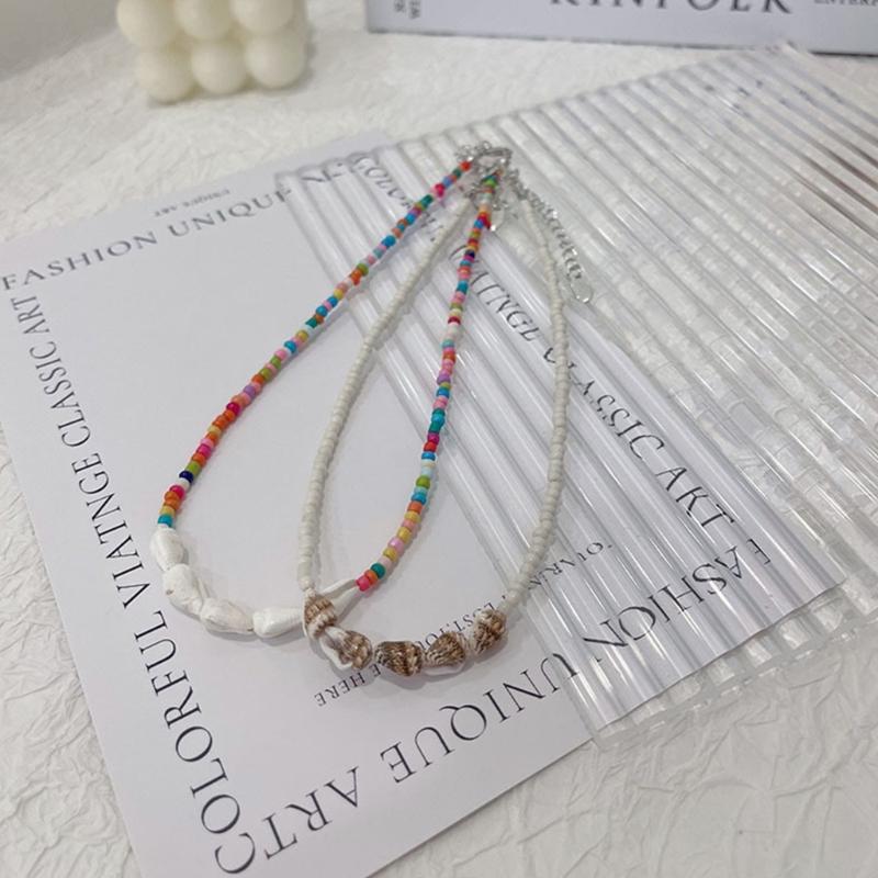 Elegante Perlenkette Einzigartiger Muschelperlen-Choker Schlüsselbein-Kette für Damen Modeschmuck Geschenk Dopamin-Kette