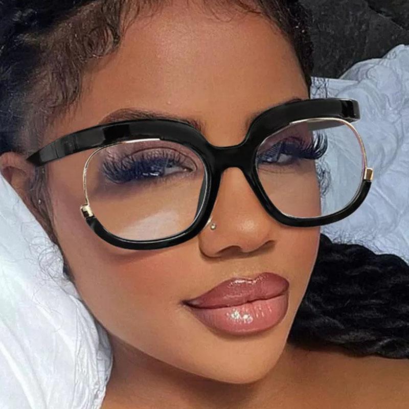 Vintage Oversized Owl Reading Glasses Women Myopia Customize Prescription Lens Anti Blue Light Eyewear