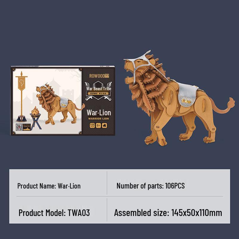 

3D-пазл Robotime Боевой слон: Сделай сам развивающая строительная игрушка для детей